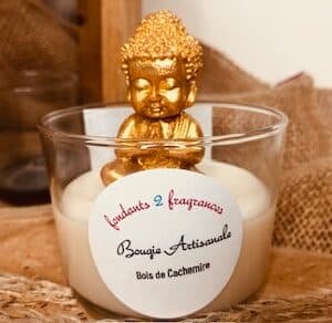 bougie bouddha fabrication artisanale à la cire de soja.