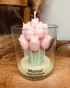 bougie bouquet de fleur