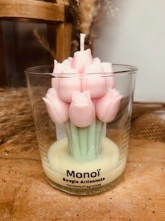 bougie bouquet de fleur