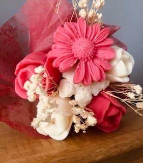 bouquet eternel maman d'amour fabricatuion artsanal cire de soja.