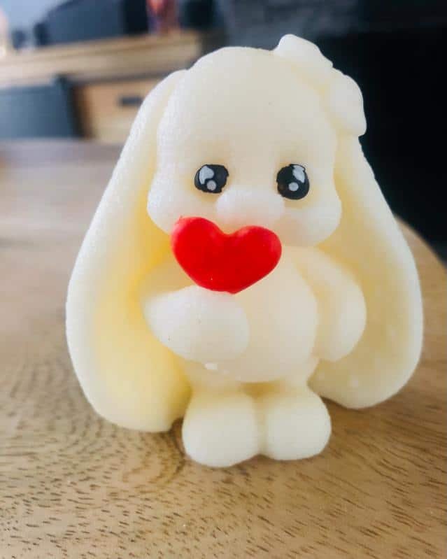 lapin cire de soja coeur
