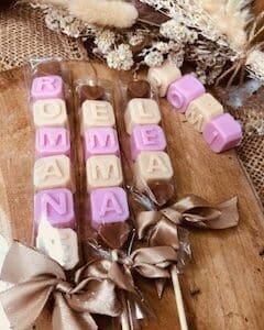 lettre prénoms en fondants parfumés